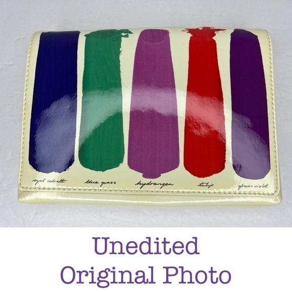 Kate Spade Paint Clutch Gene Brushstroke Bag Vintage - Picture 8 of 13
